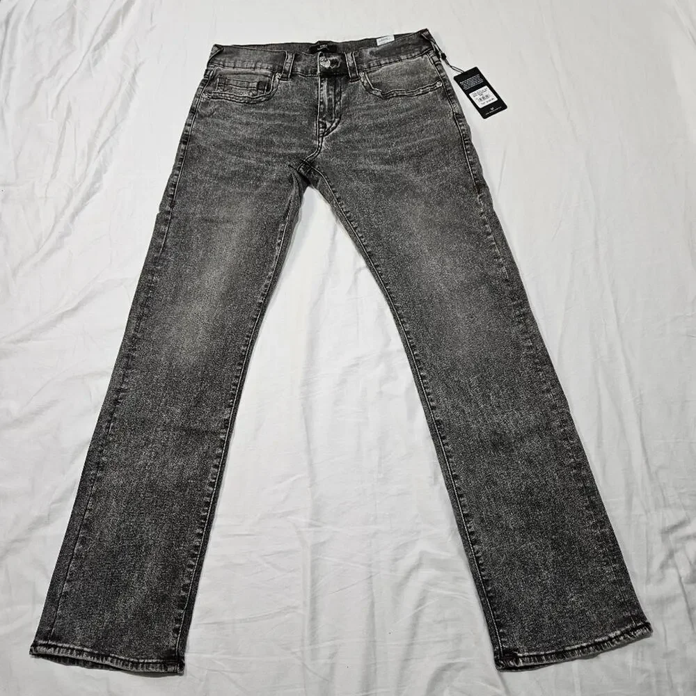 True Religion Jeans Bounty Grey Wash Ricky Relaxed Straight Size 31